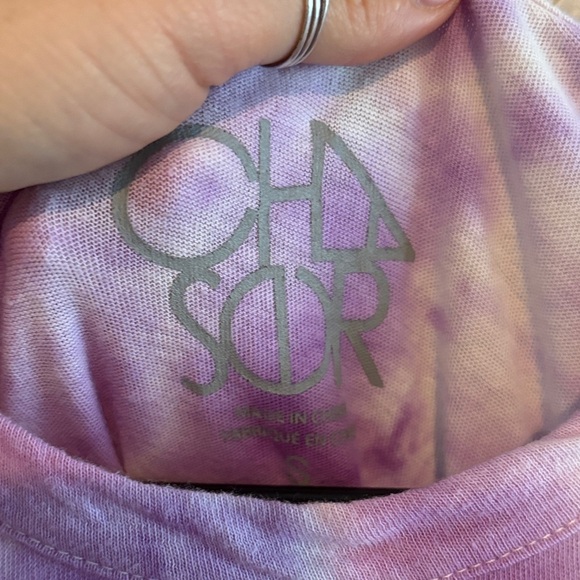 Chaser David Bowie Purple Tie-Dye Graphic T-Shirt - Picture 3 of 5